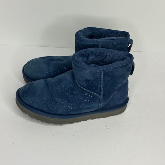 UGG Blue Sparkle Mini Milky Way Booties‎ - Picture 1 of 5